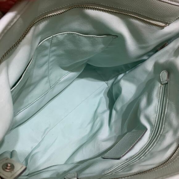 COACH Cross Grain Leather Zip Top CITY TOTE in Sea Glass F36875 - Picture 11 of 16